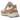 New Balance 992 MiUSA Sweet Caramel sneakers i en vinkel med brun ruskind overdel, cremefarvede snørebånd og hvid mellemsål