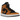 Jordan 1 Mid Desert Ochre sneakers i sideprofil med gyldne okkerfarvede ruskindspaneler, sorte detaljer og hvid mellemsål