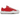 Maison Mihara Yasuhiro Hank OG Sole Canvas Low Red sneakers i sideprofil med rød canvas overdel og karakteristisk smeltet hvid sål