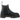 Dr Martens 2976 Bex Black sneakers i sideprofil med glat sort læder, elastiske paneler i siderne og tyk platformsål