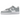 Nike Air Force 1 Low '07 Light Smoke Grey White sneakers i sideprofil med lysegrå læderoverlays, hvid swoosh og hvid mellemsål