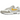 Nike Air Max 1 Summit White University Gold sneakers i sideprofil med hvid overdel, gule detaljer og synlig Air-enhed