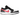 Jordan 1 Low Black Siren Red sneakers i vinkelret visning med sort læderoverdel, røde detaljer og det klassiske swoosh-logo på siden.