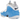 Nike Air Foamposite Pro University Blue sneakers i vinkelret visning med blå Foamposite overdel, sorte detaljer og gennemsigtig sål