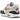 Nike Air Max 1 Olympic sneakers i vinkelret visning med hvid overdel, røde detaljer og blå svaj samt synlig Air unit i hælen
