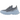 ARKK Copenhagen Waste Zero Stone Grey Ice Blue sneakers i sideprofil med grå overdel i tekstil, hvide snørebånd og lyseblå sål