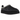 UGG Tasman Biarritz Slipper Black sneakers i vinkelret visning med sort ruskind overdel, flettet kant og blødt foer