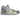 Nike Air Trainer 1 SP Travis Scott Grey Haze sneakers i sideprofil med grå overdel, velcrorem og brun sål.