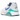 Nike Air 180 White Medium Blue Clear Jade sneakers i sideprofil med hvid overdel, blå swoosh og synlig air unit i sålen