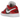 Jordan 1 Low Chicago Flip sneakers i en vinkel med rød og hvid læderoverdel, sorte detaljer og klassisk snøring