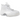 Nike Air Foamposite One Triple White sneakers i hvid vinkelprofil med glat overdel, snørebånd og gummisål