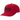 Supreme Splatter 6-Panel Red sneakers set fra siden med rød overdel og sort splatter-mønster samt buet skygge