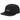 Supreme Distressed Script 6-Panel Black sneakers i frontview med hvidt broderet script-logo og klassisk sort bomuldskonstruktion