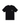 Stussy Tee Black sneakers set i frontalt visning med sort bomuldsmateriale og det klassiske hvide logo på brystet